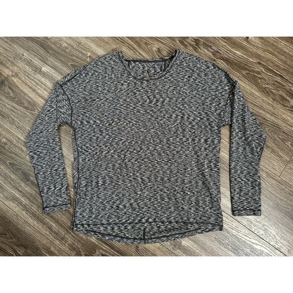 Lululemon Get Set Long Sleeve Spaced Out Space Dye Black White - Picture 1 of 7